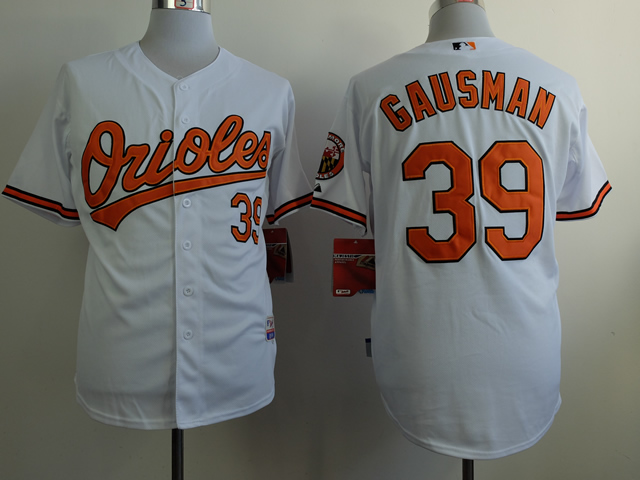 Men Baltimore Orioles #39 Gausman White MLB Jerseys->baltimore orioles->MLB Jersey